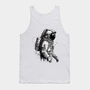 The Cosmic Street Artist: An Astronaut's Journey in the Cosmos Tank Top